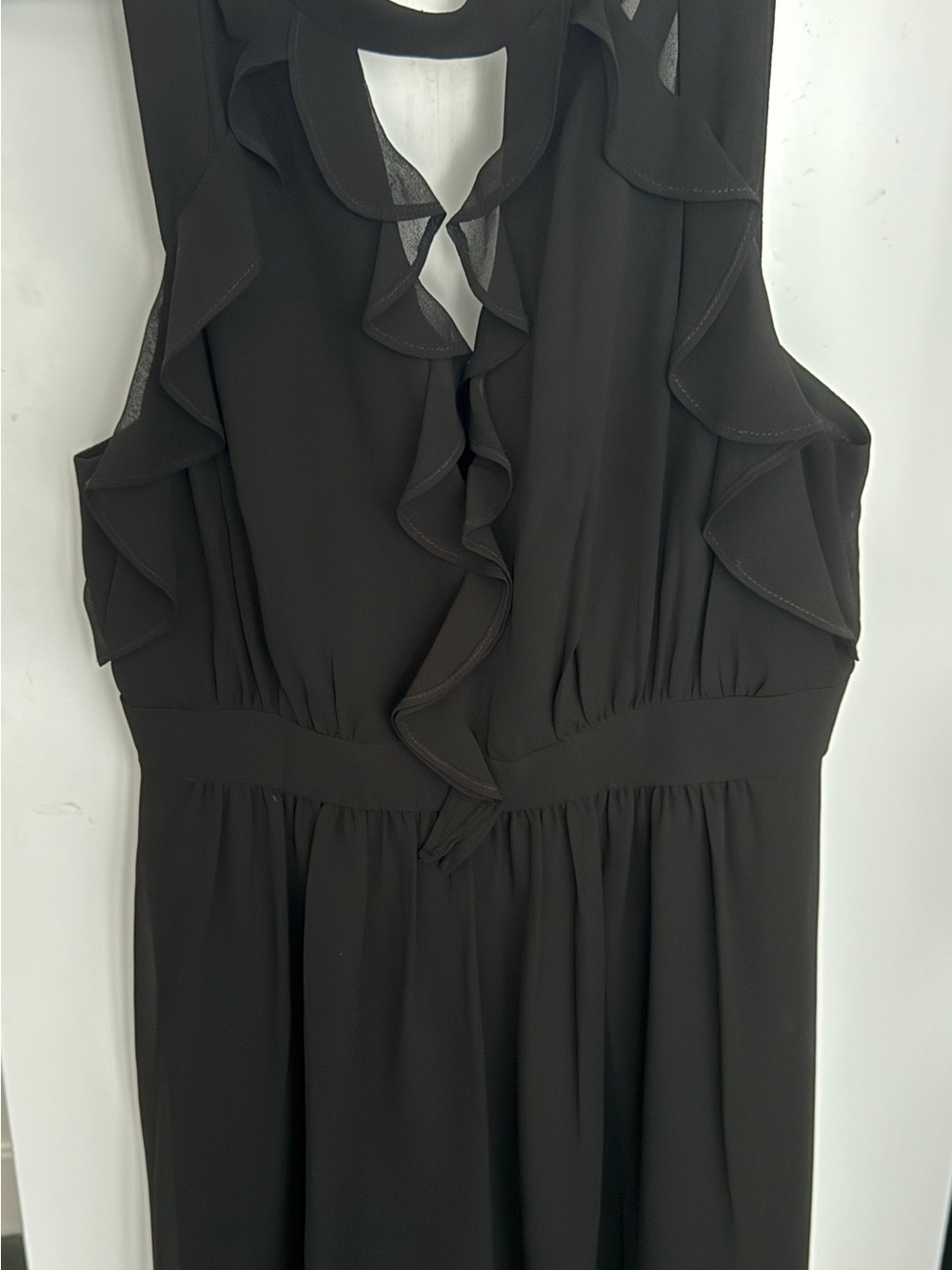 BCBGeneration Black Ruffle-Front Mini Dress - Picture 3 of 5